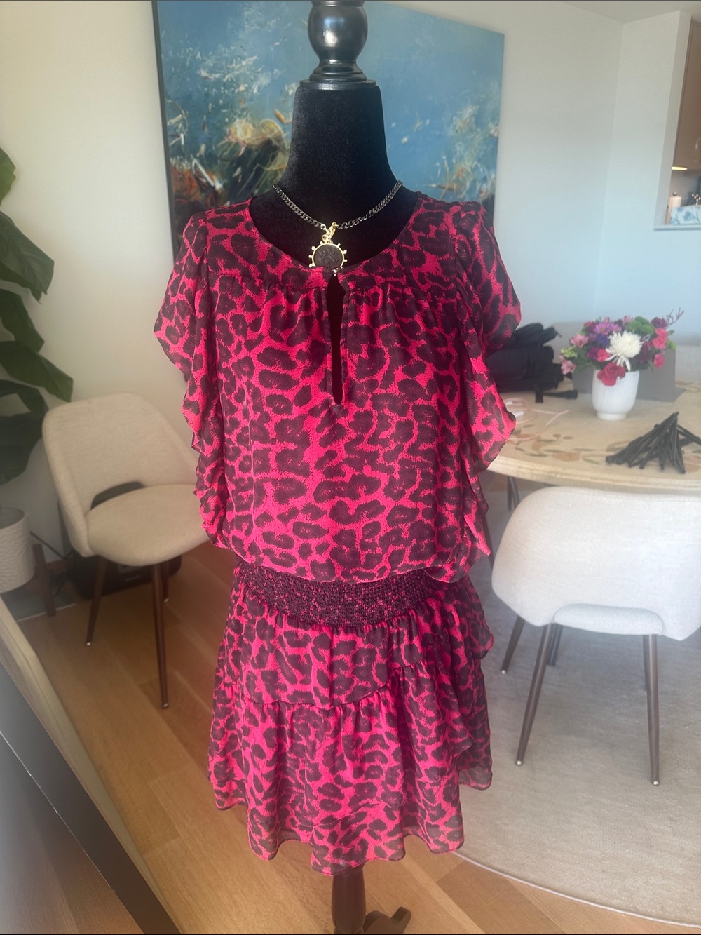 Ella moss smocked mini dress